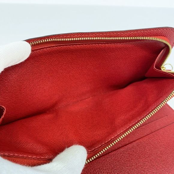 Louis Vuitton Long Wallet Monogram Portefeuille Antholite M60250 Rouge Ladies - Picture 8 of 10